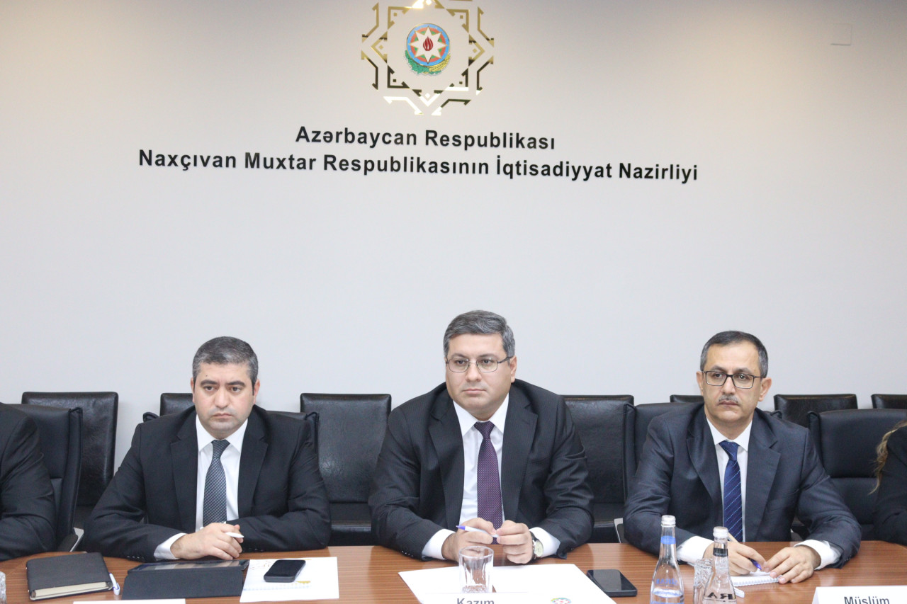 NAXÇIVAN MUXTAR RESPUBLİKASININ İQTİSADİYYAT NAZİRLİYİNDƏ ADRİEN KİRALİNİN RƏHBƏRLİK ETDİYİ NÜMAYƏNDƏ HEYƏTİ İLƏ GÖRÜŞ KEÇİRİLİB